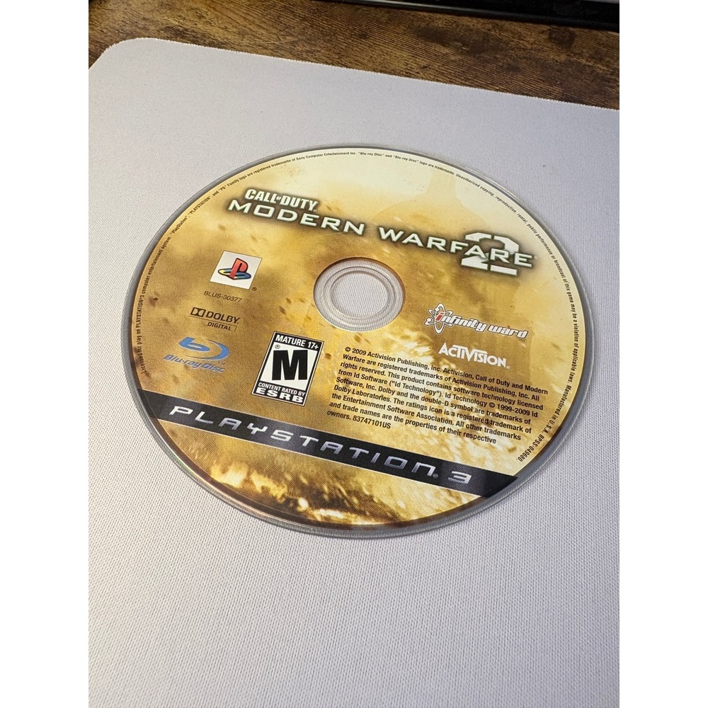 Call of Duty Modern Warfare 2 PS3 Game Disc Activision DISC ONLY - UNTESTED